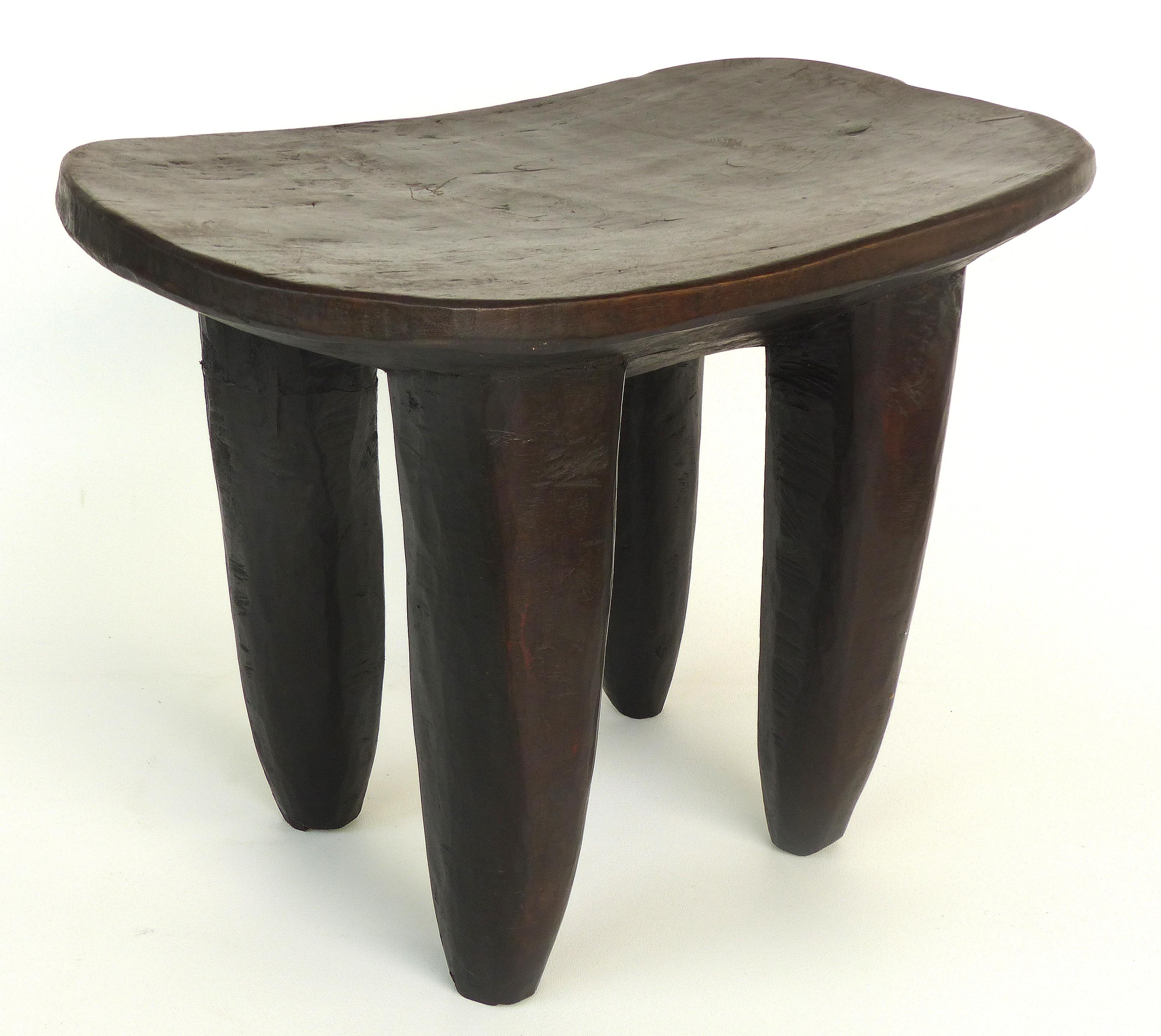 African Hand-Carved Stool from Cote d'Ivoire In Good Condition In Miami, FL
