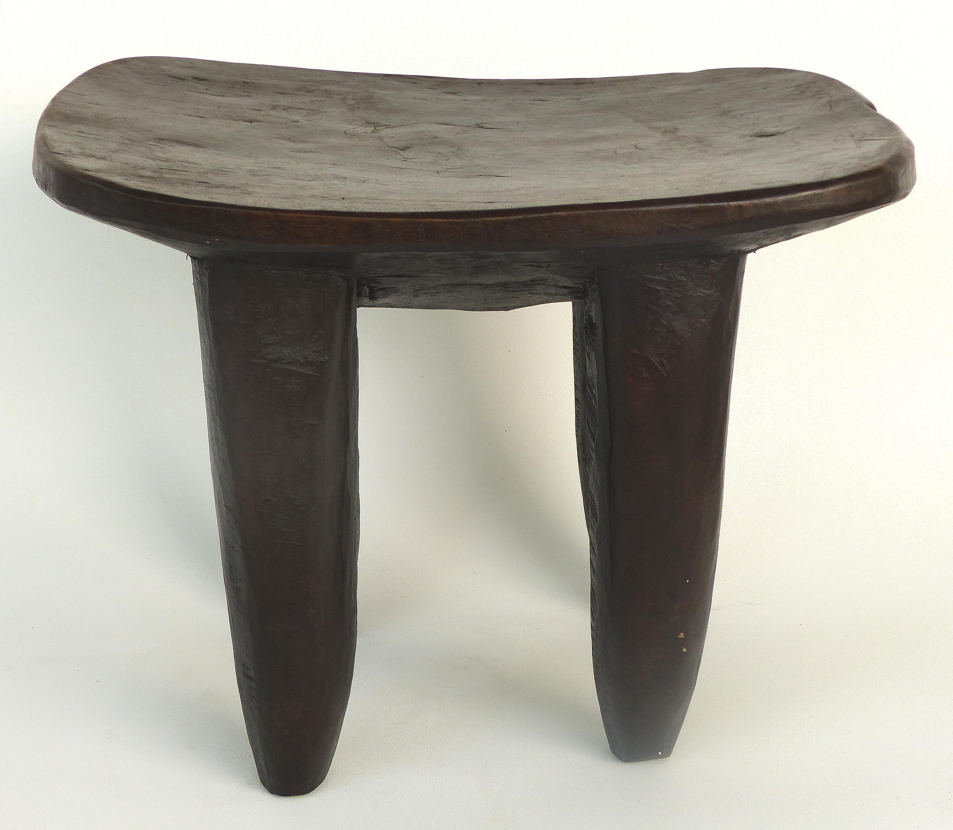 20th Century African Hand-Carved Stool from Cote d'Ivoire