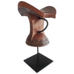 African Hand Carved Teak Wood Headrest