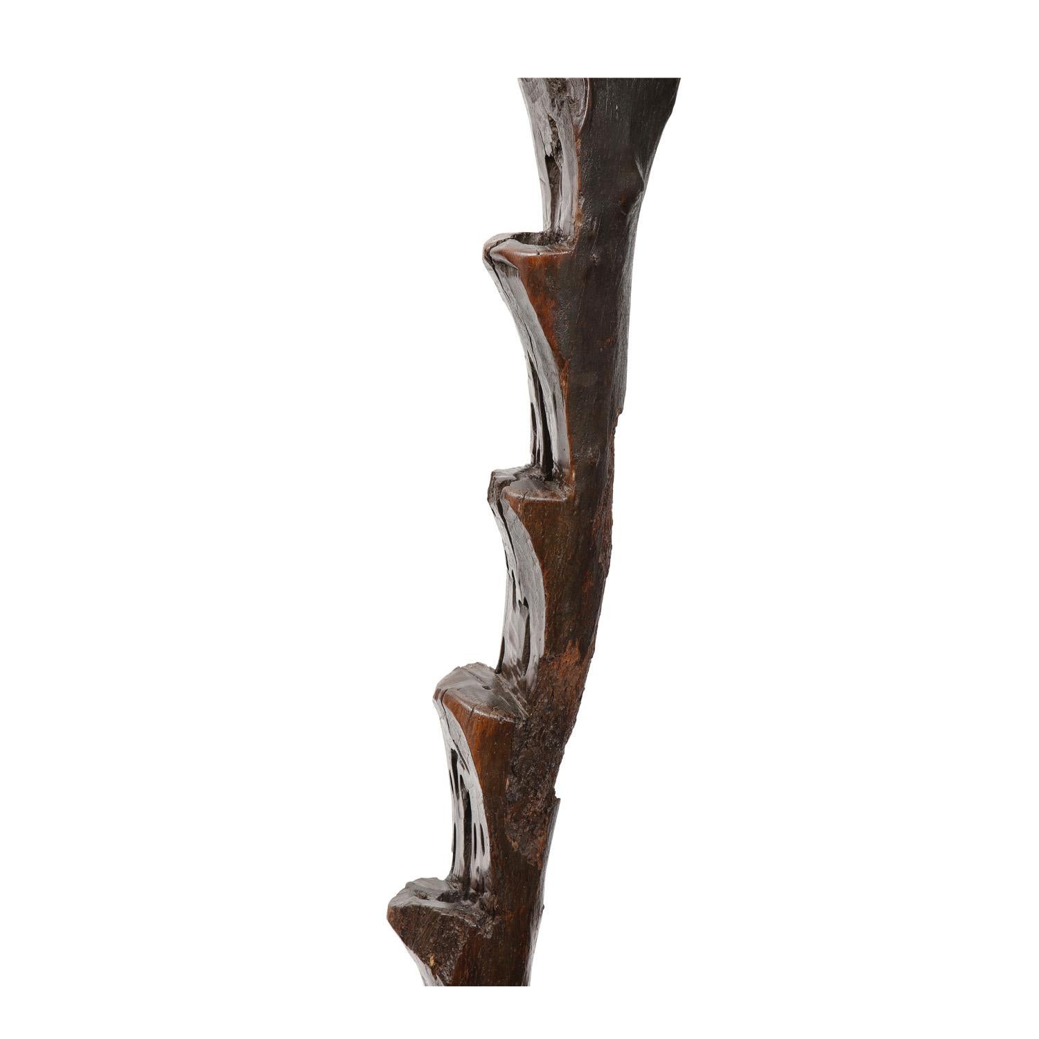 Malian African Hand-Carved Wooden Ladder Sculpture 20th Century For Sale