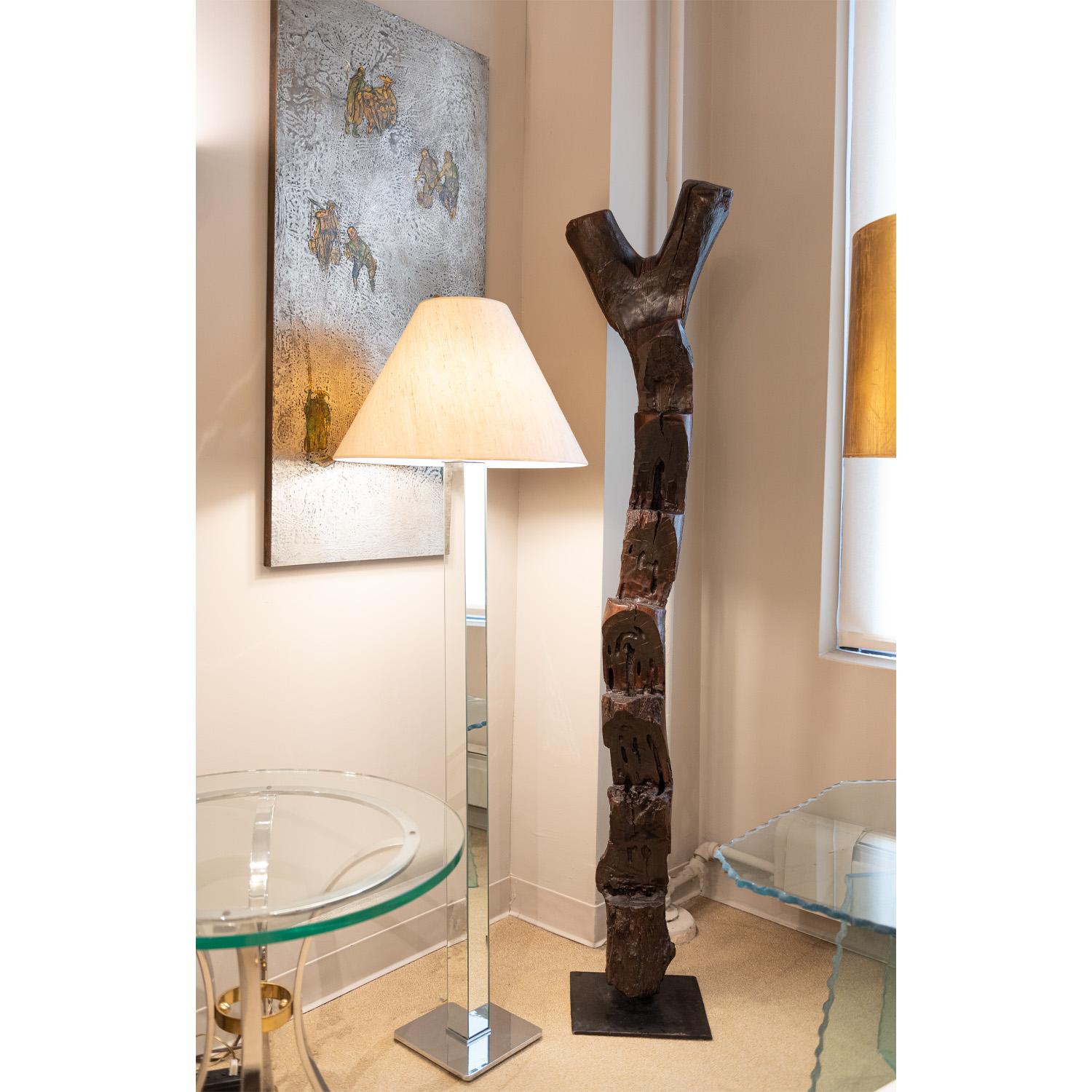 African Hand-Carved Wooden Ladder Sculpture 20th Century In Excellent Condition For Sale In New York, NY