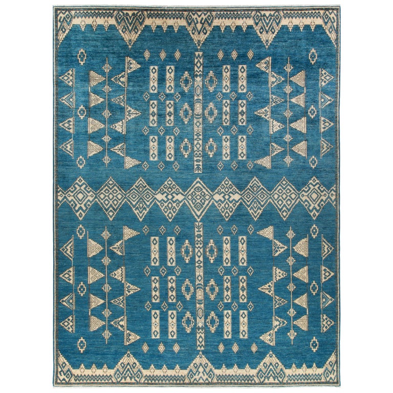 African, Hand Knotted Area Rug For Sale at 1stdibs