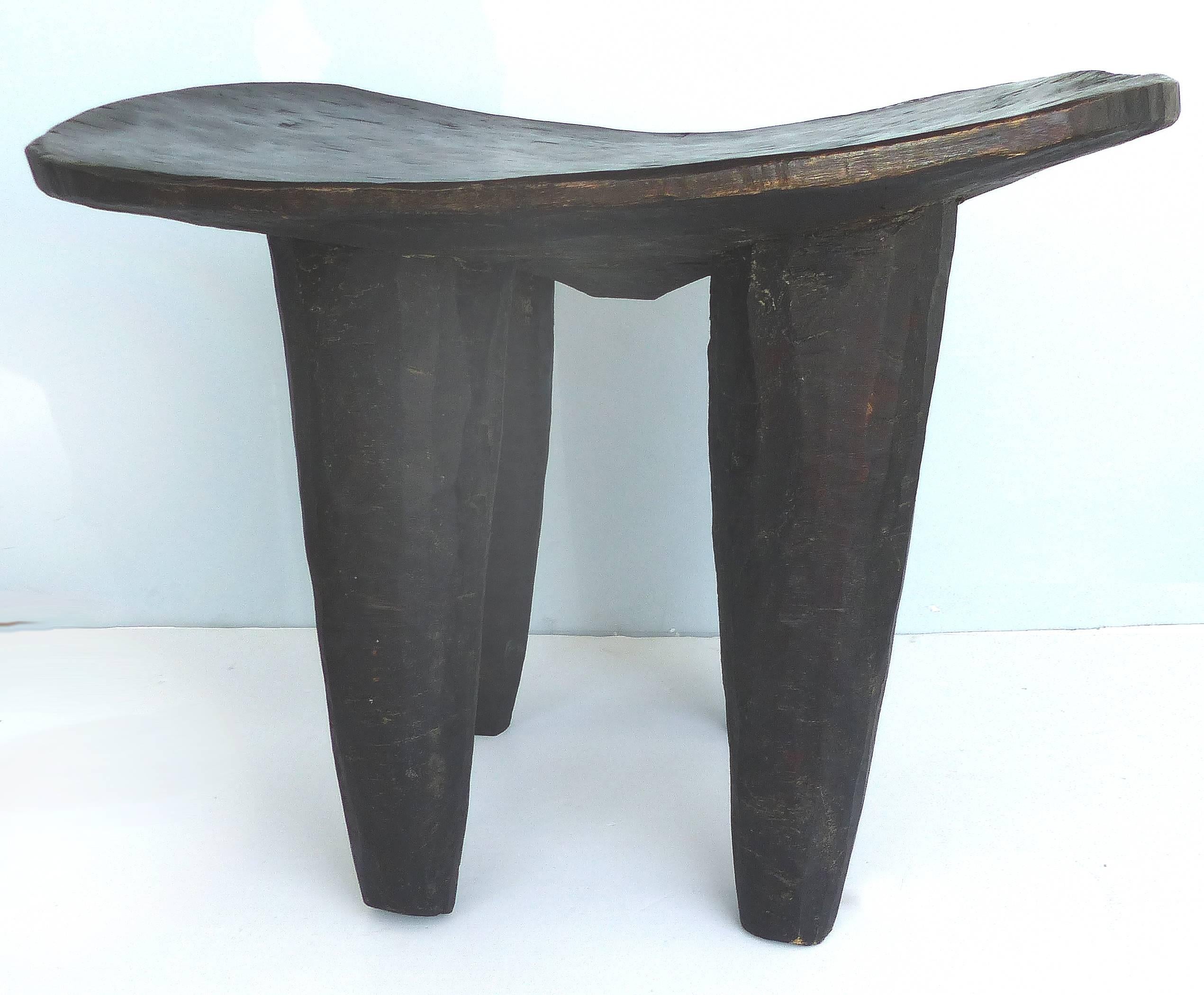 Hand-Carved African Handcarved Senufo Stool from Cote d'Ivoire