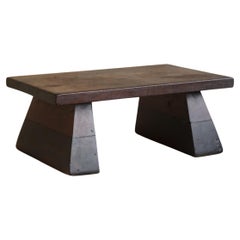 African Handmade Vintage Stool / Table in Solid Hardwood, Wabi Sabi, 1950s African Handmade Vintage Stool / Table in Solid Hardwood, Wabi Sabi, 1950s