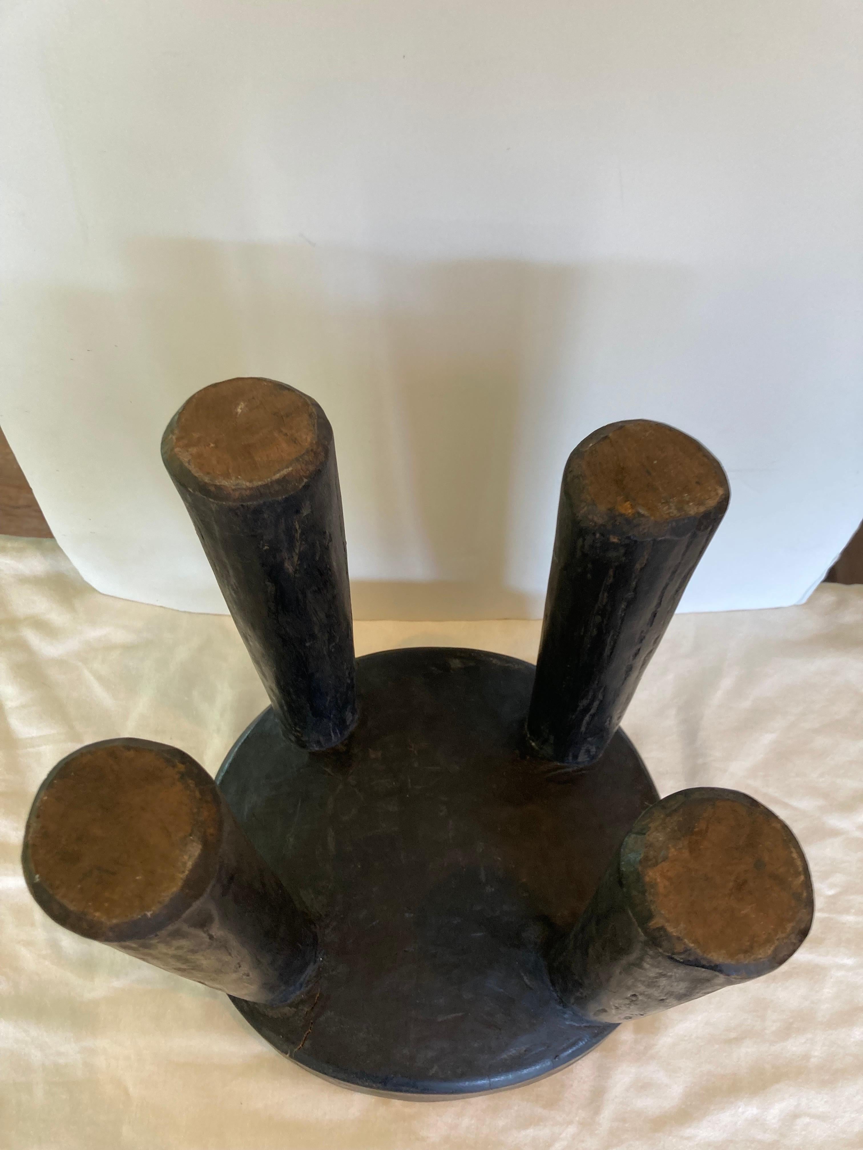 African Senufo Hardwood Stool or Small Table For Sale 2