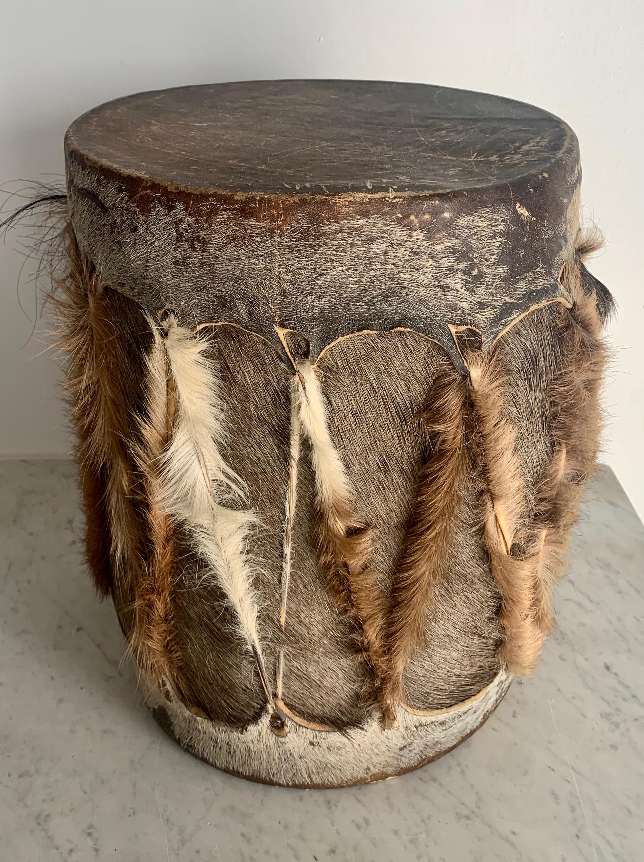 animal skin drum
