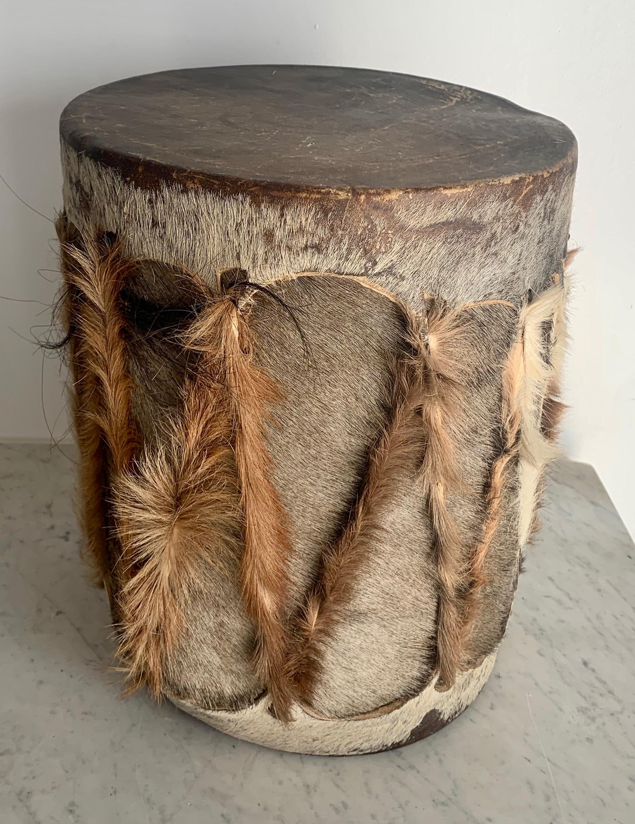 animal hide drum