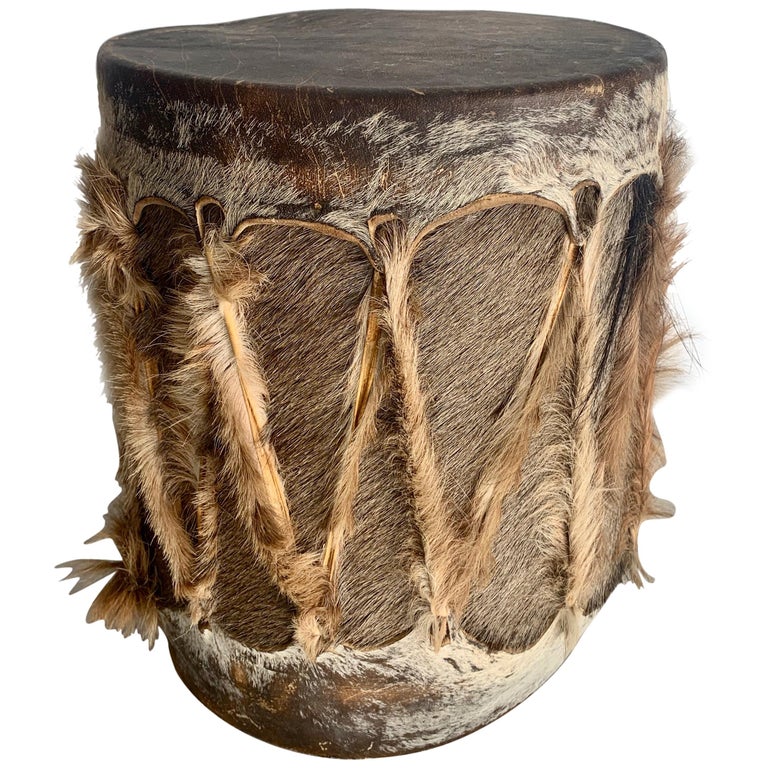 African Hide Drum at 1stDibs