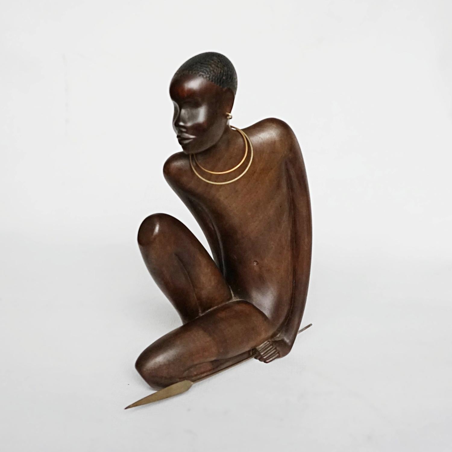 African Hunter by Karl Hagenauer, Austrian, Circa 1950 In Excellent Condition In Forest Row, East Sussex