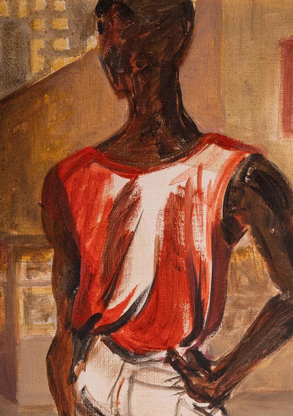 French African in Red Shirt, 20th Century
