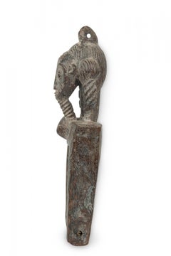 African Ivory Coast 20th Century Carved Wood Baule Male Heddle Pulley