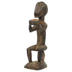 African Ivory Coast 20th Century Carved Wood Baule Mbra Monkey Figure