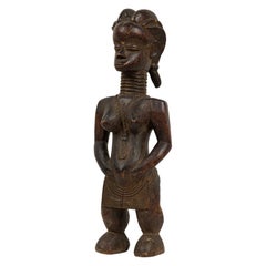 African Ivory Coast 20th Century Hand Carved Dan Fertility Figure