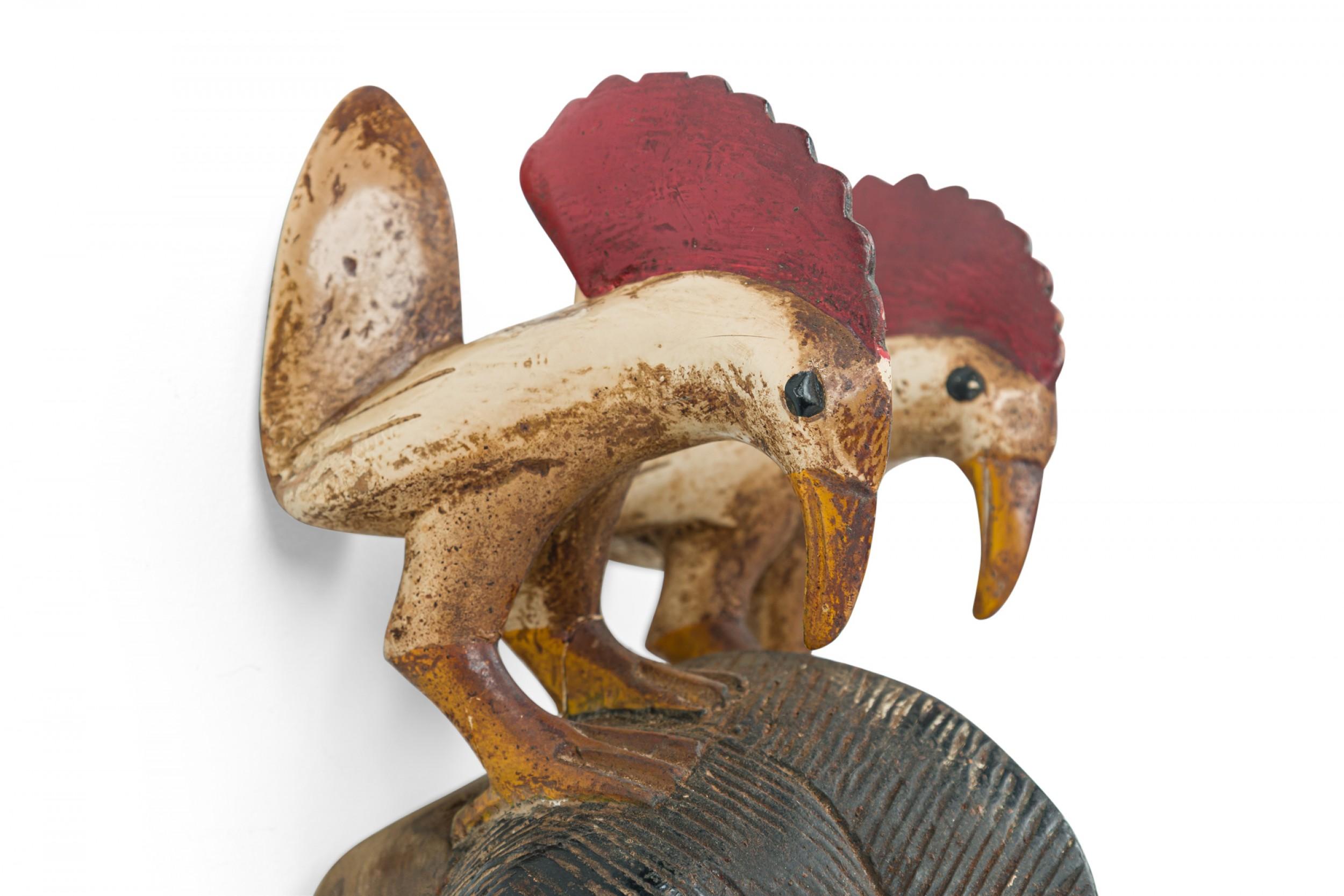 Africain Masque Guro africain en bois sculpté et peint de la Côte d'Ivoire, contemporain en vente