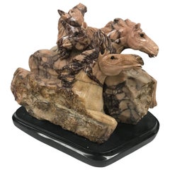 African Jasper Horse Sculpture
