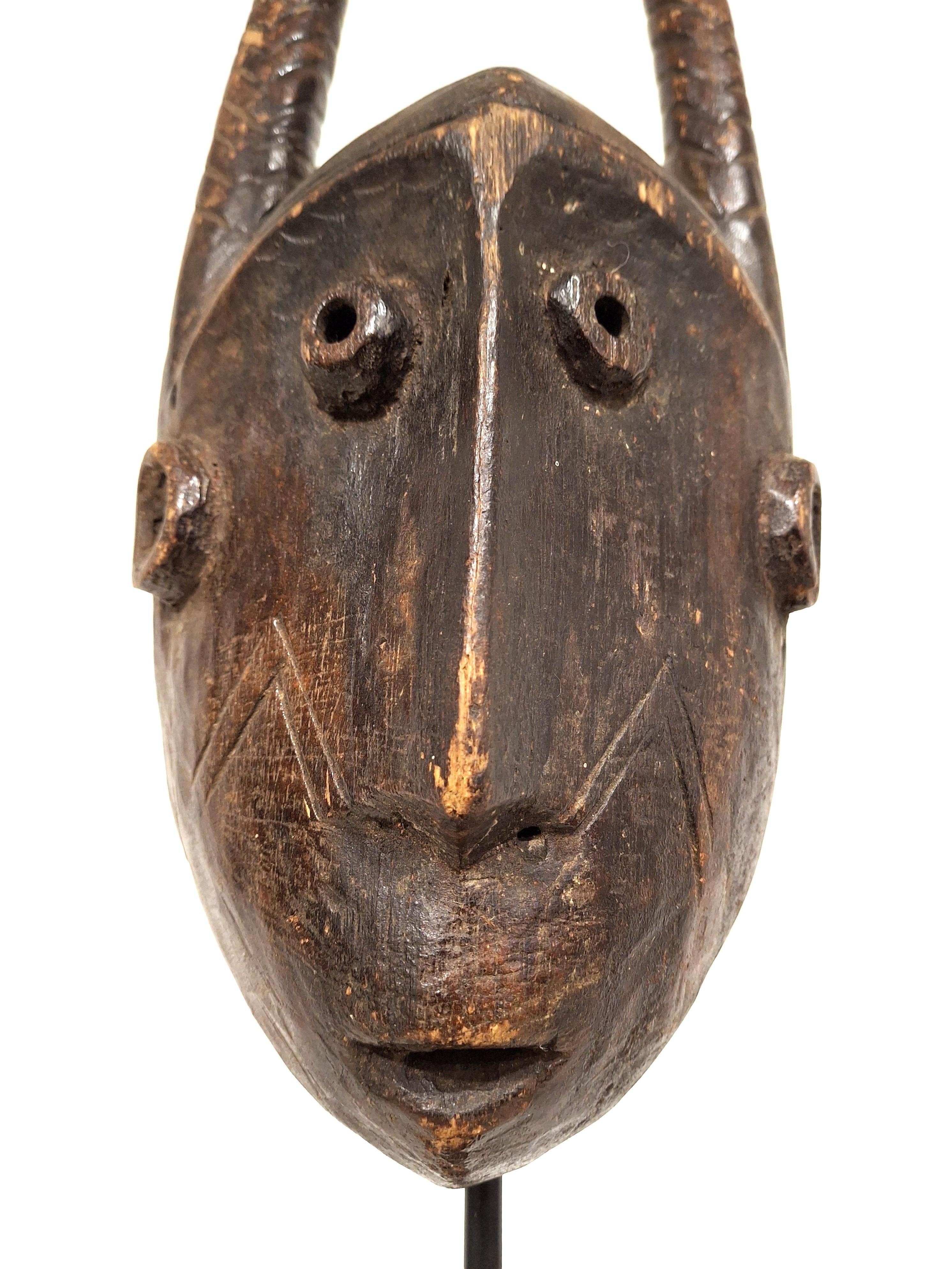 Tribal African Katanda Mask – Lega Tribe, DR Congo – Mid 20th Century For Sale