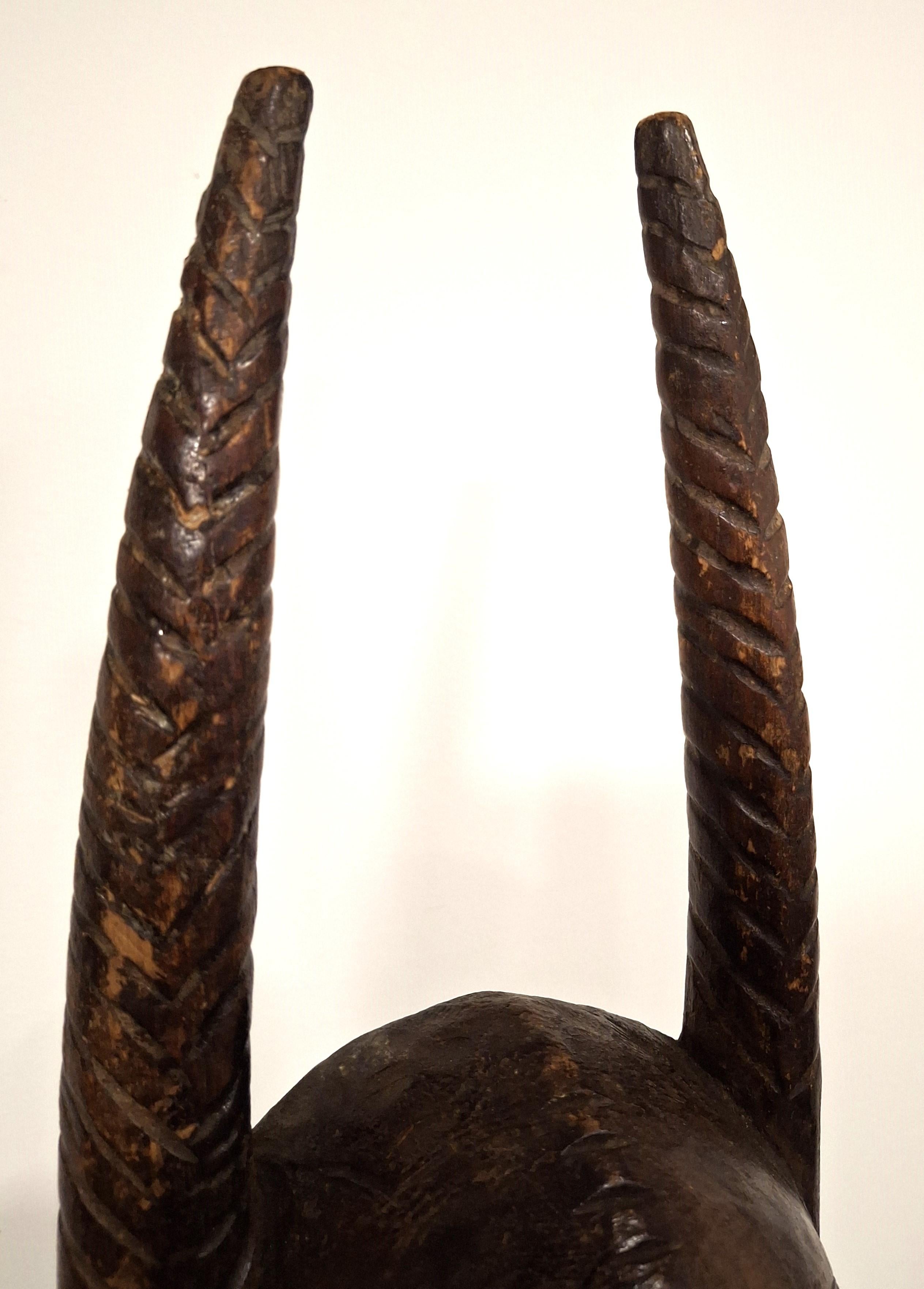Congolese African Katanda Mask – Lega Tribe, DR Congo – Mid 20th Century For Sale