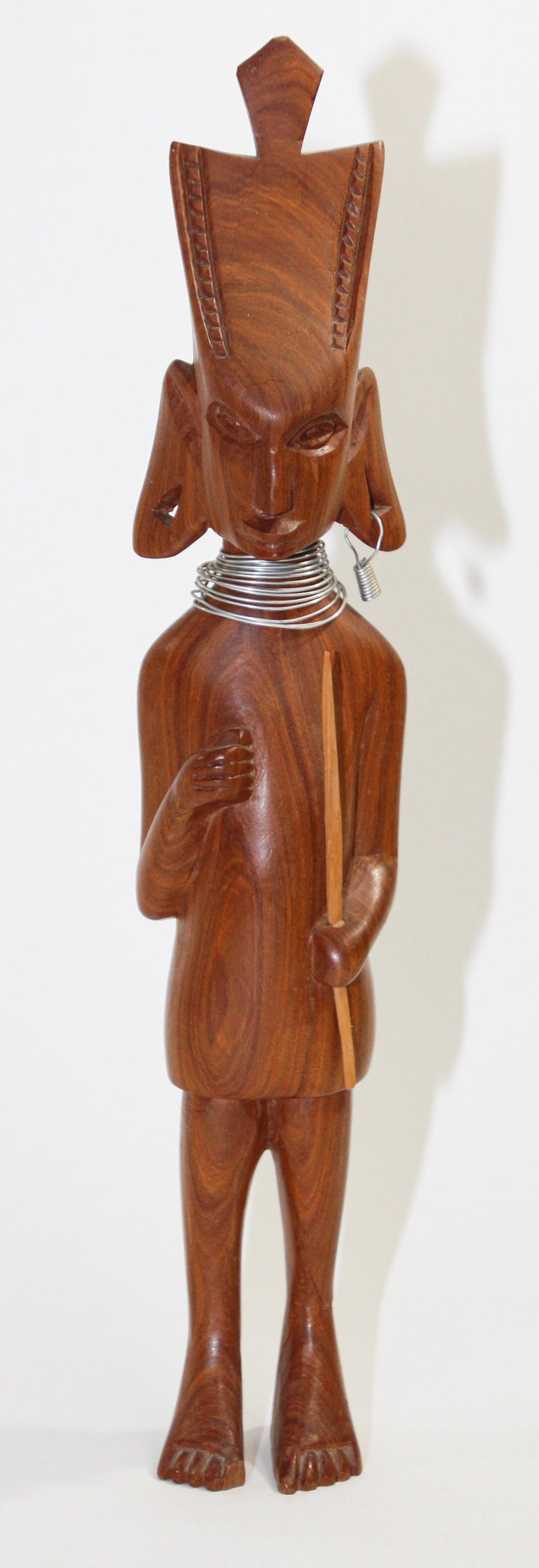 20th Century African Kenyan Tribal Art Hand Carved Sculpture For Sale