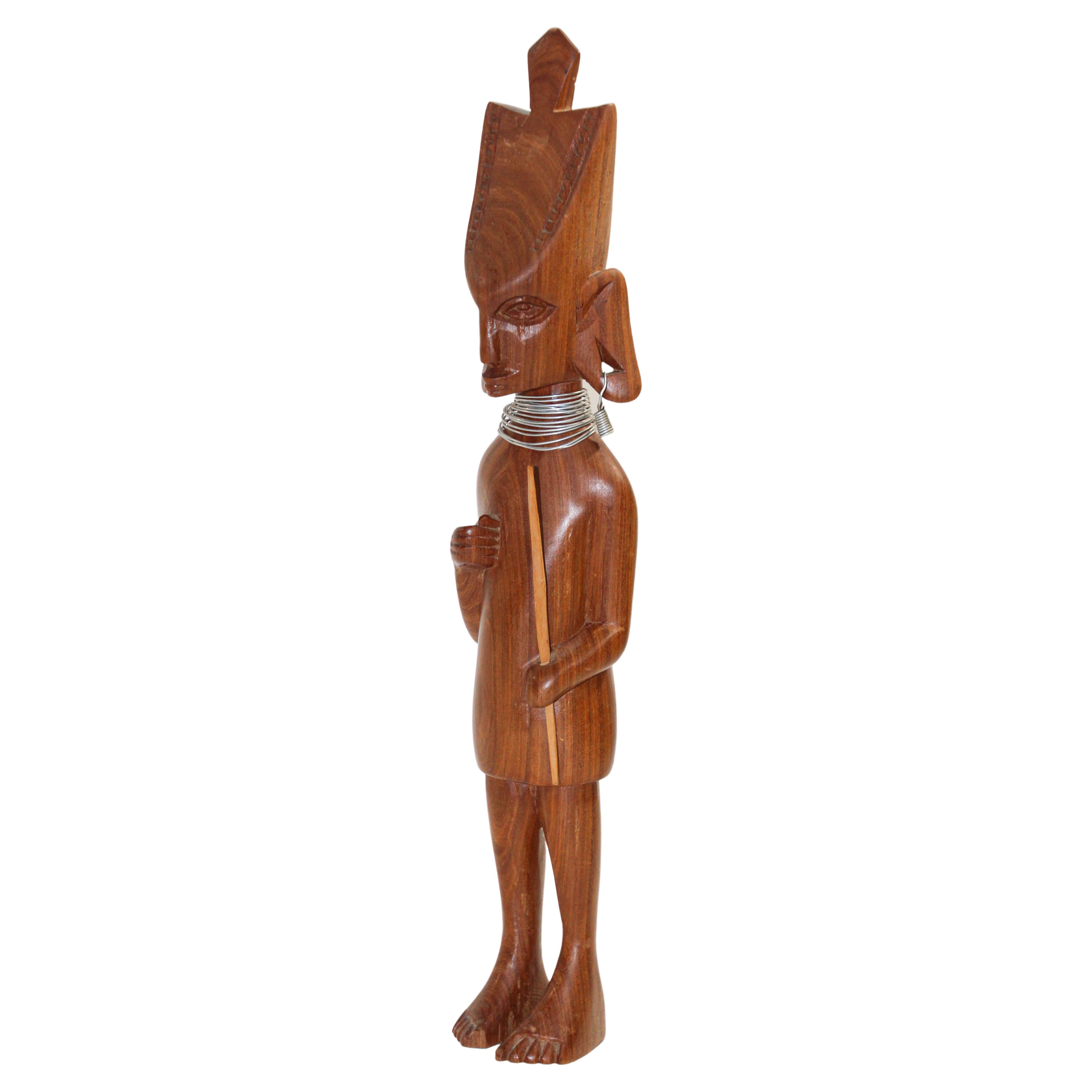 Antique African Tribal Man Sculpture African Tribal Art Man Figurine