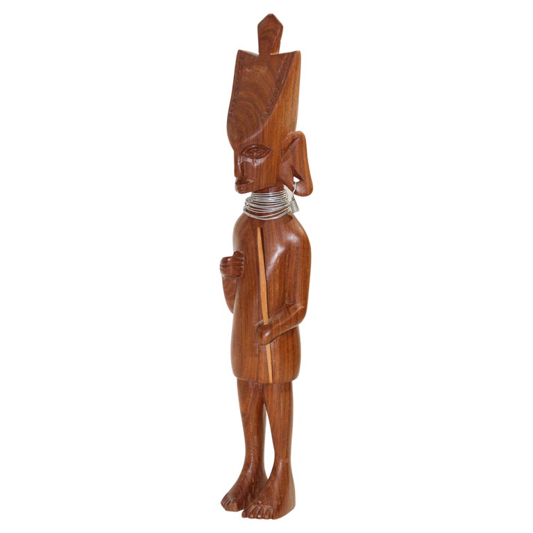 African Kenyan Tribal Art Hand Carved Sculpture For Sale