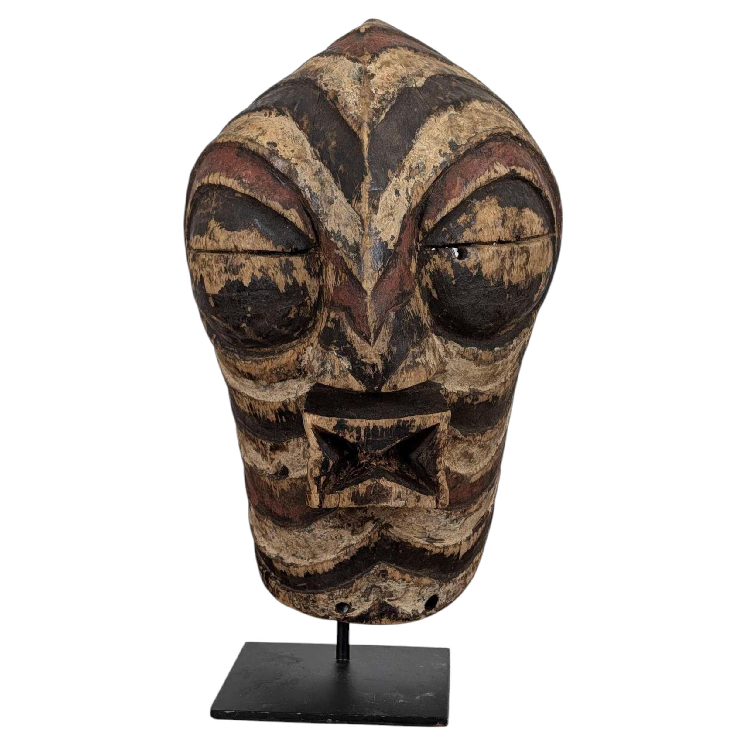 African Kifwebe Mask with Pigmented Decoration, Songye People