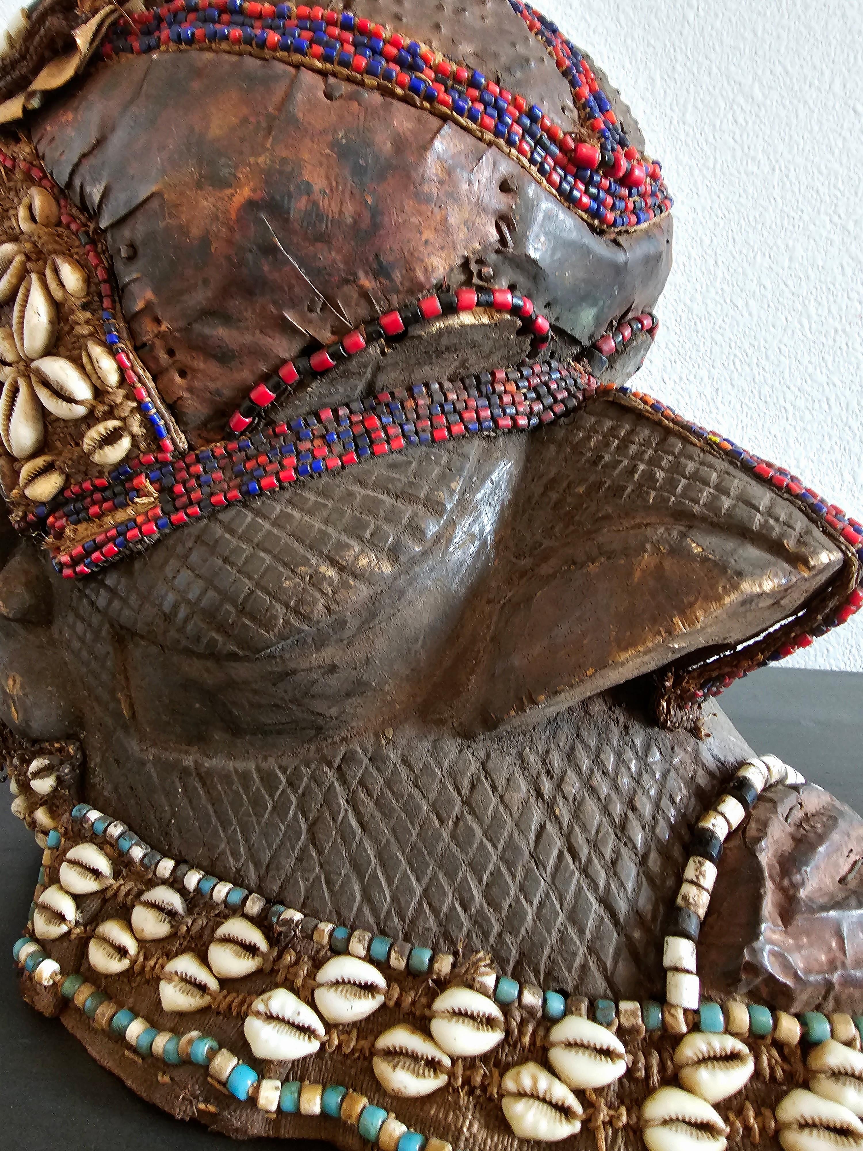 Congolese African Kuba Bwoom Helmet Mask Kasai Democratic Republic of the Congo