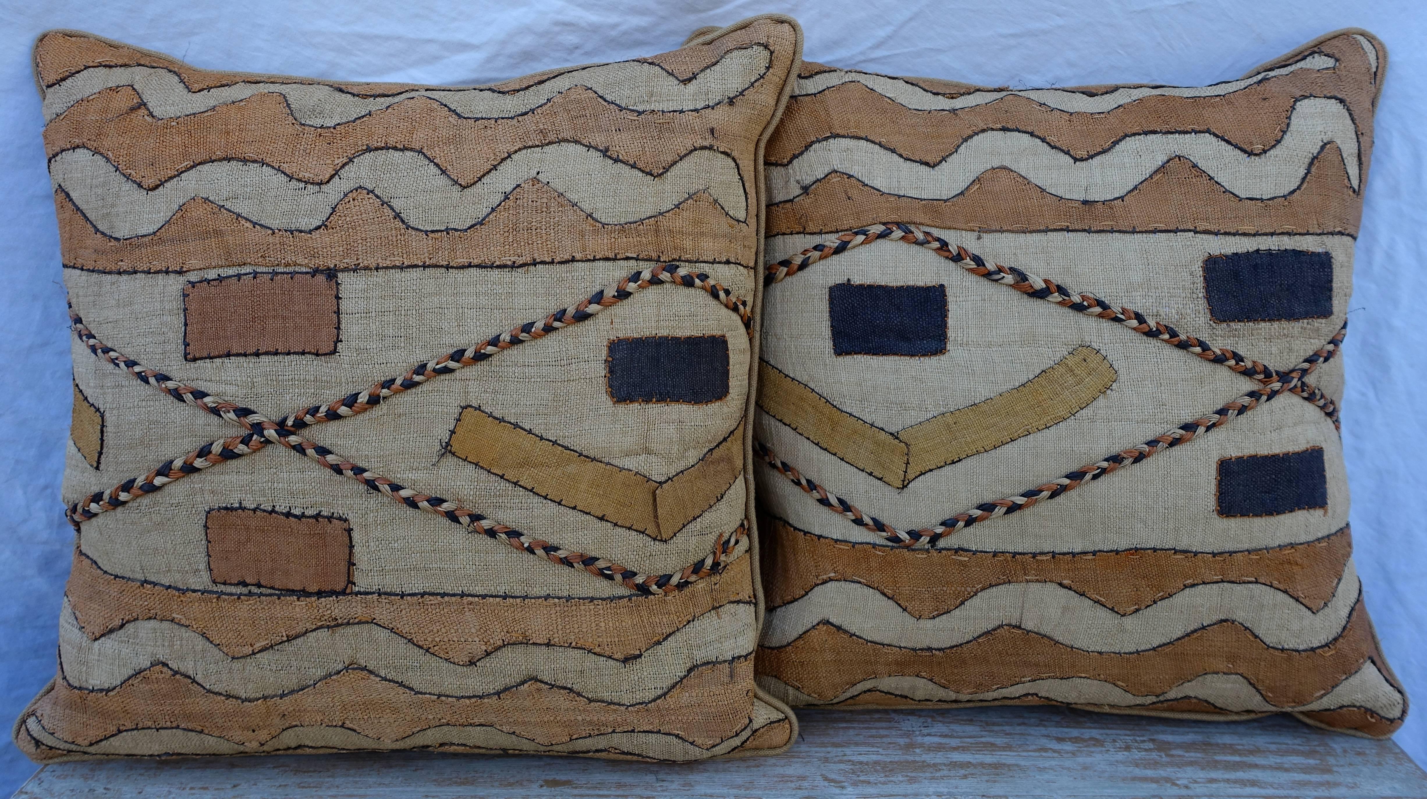 Tribal African Kuba Cloth Pillows by Melissa Levinson