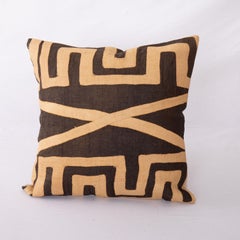 Custodia per cuscino in rafia africana Kuba Cloth