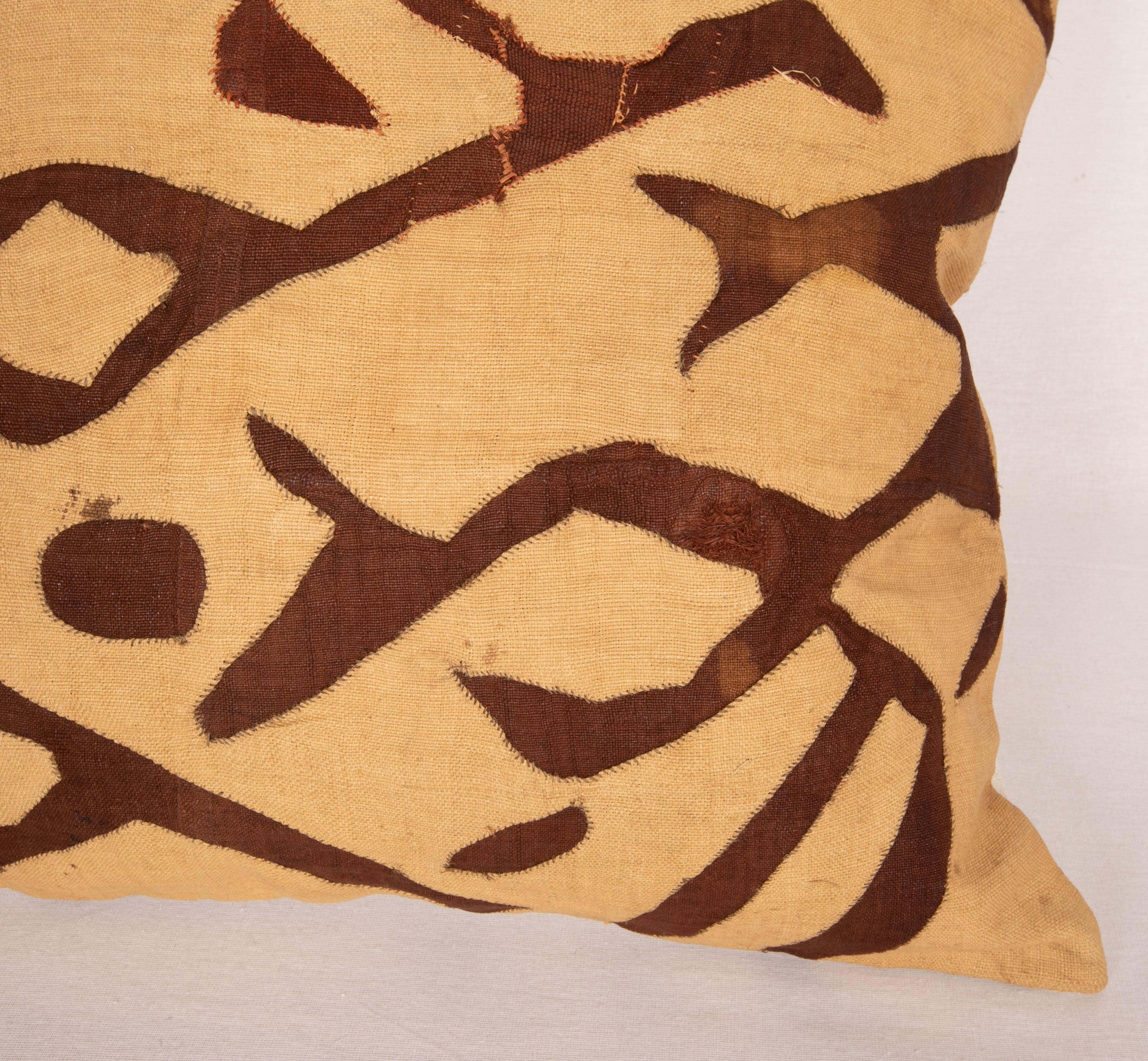 Hand-Woven African Kuba Cloth Raffia Pillow Case