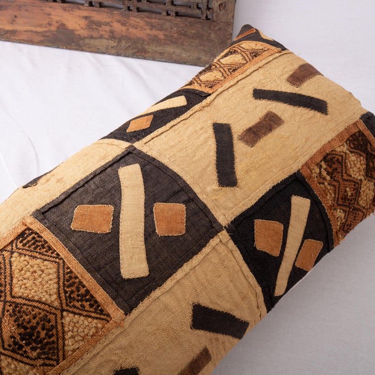 African Kuba Cloth Raffia Pillow Case For Sale at 1stDibs