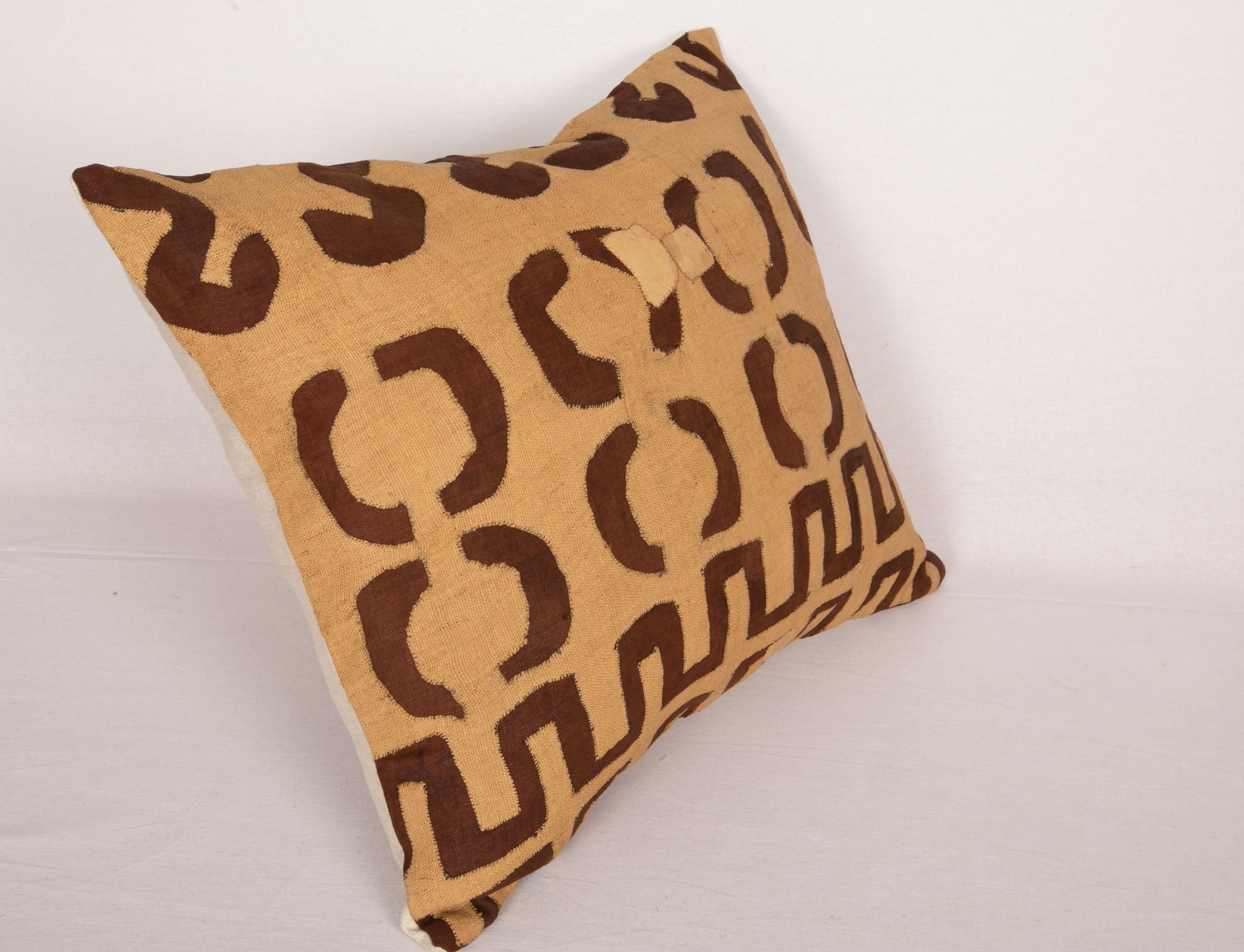 20th Century African Kuba Cloth Raffia Pillow Case