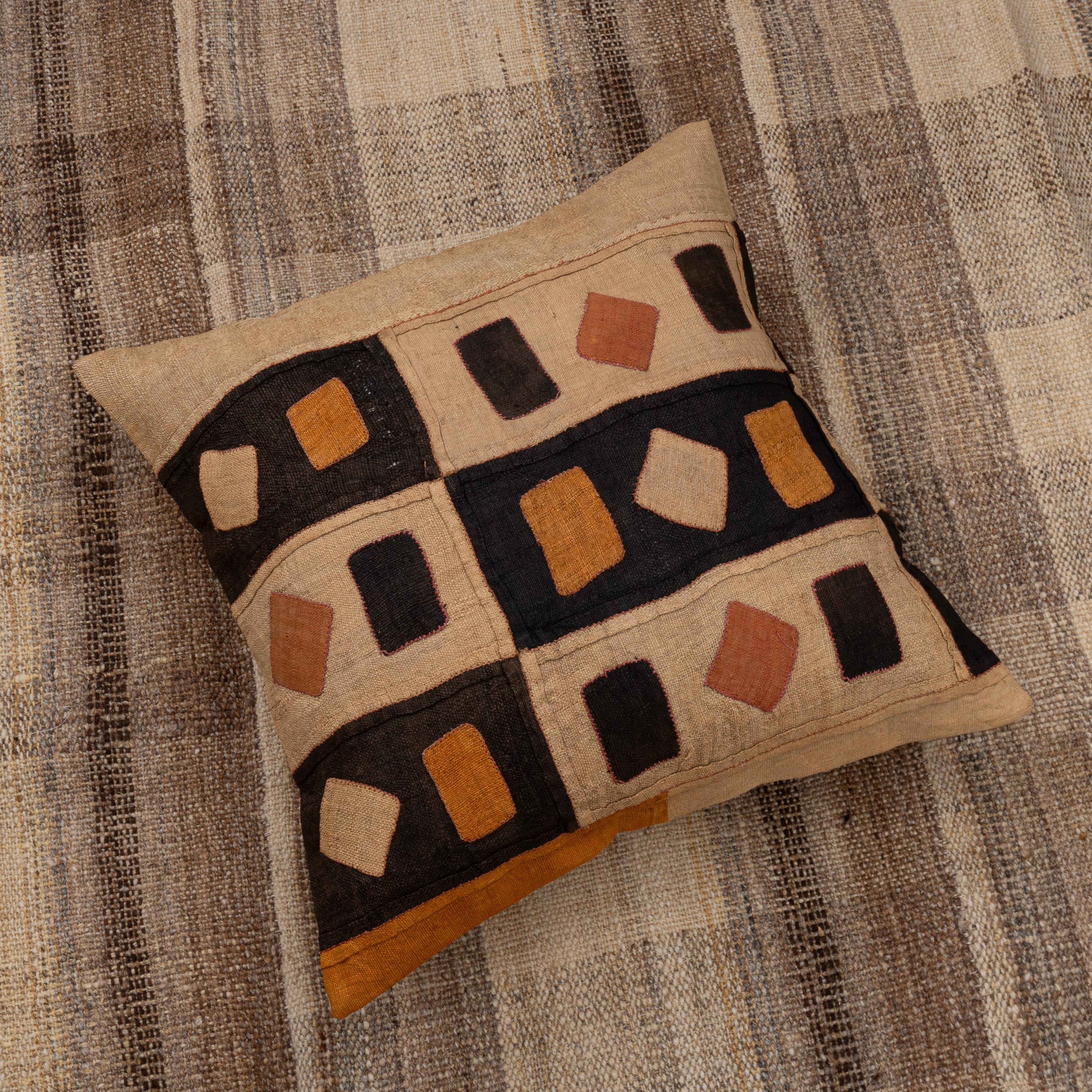 20th Century African Kuba Cloth Raffia Pillow Cover