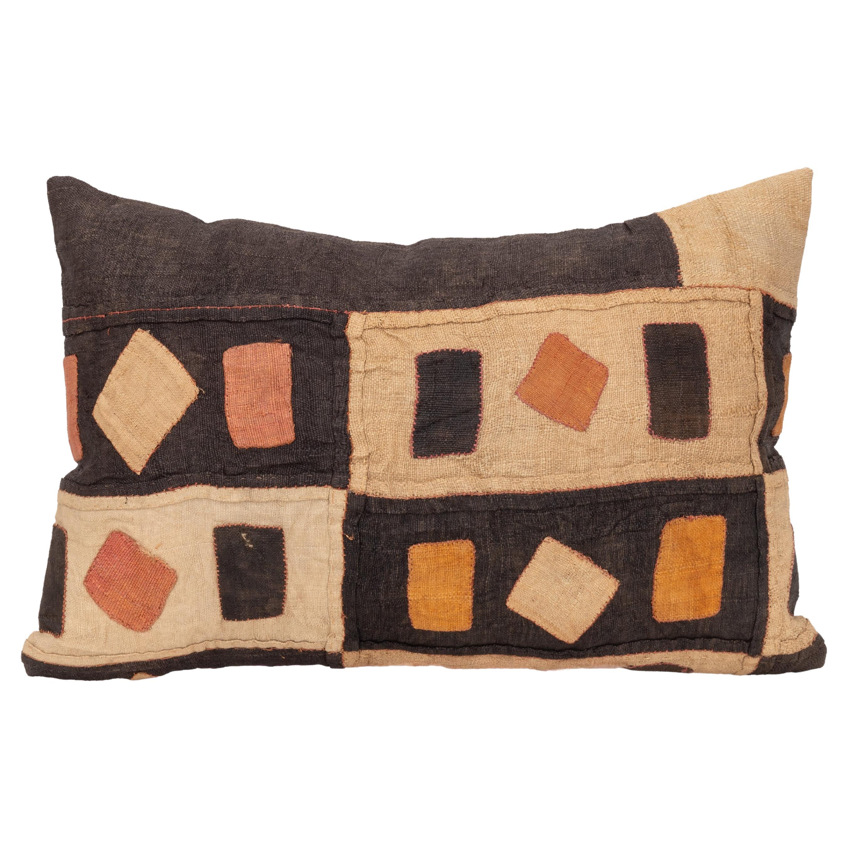 African Kuba Cloth Raffia Pillow Cover