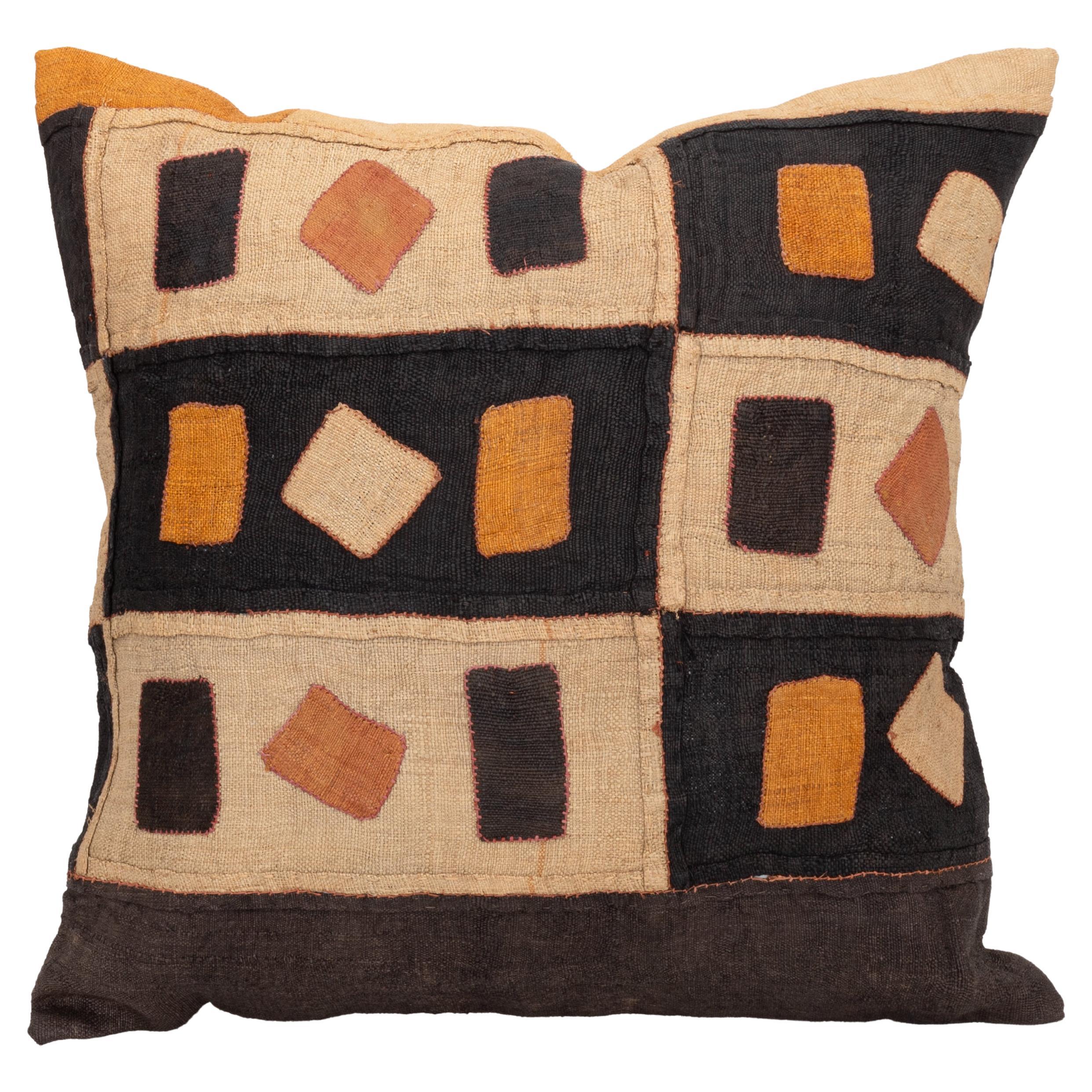African Kuba Cloth Raffia Pillow Cover