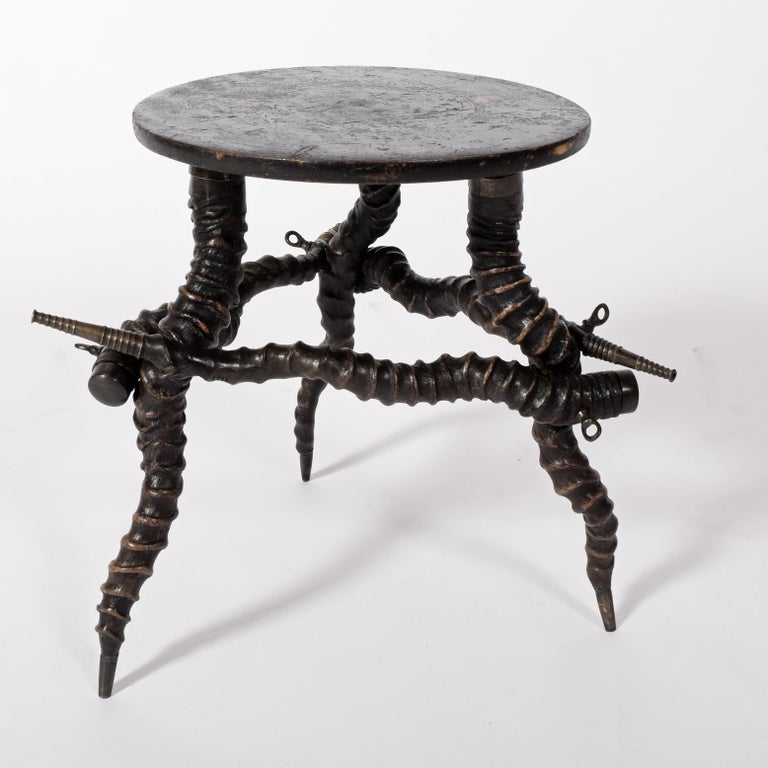 African Kudu Horn Side Table at 1stDibs