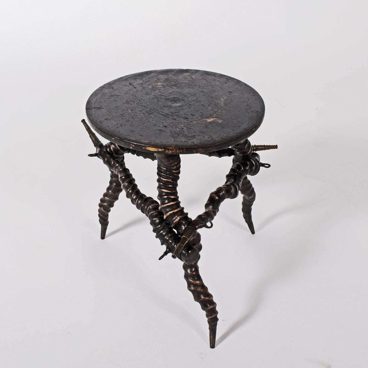 South African African Kudu Horn Side Table