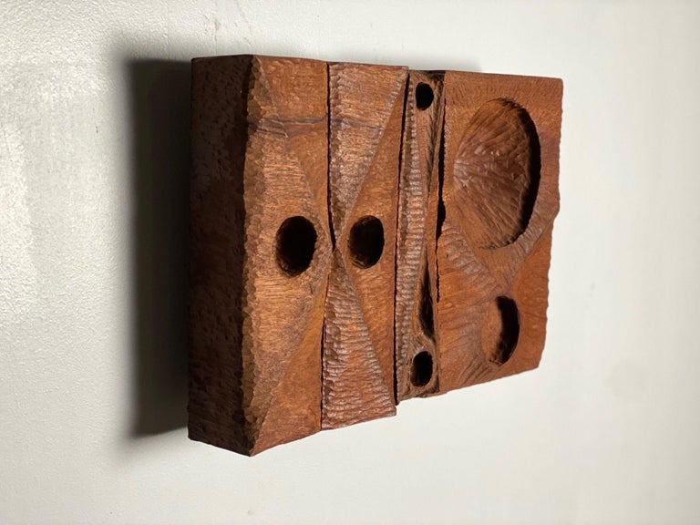 African Mahogany Chip Carved Sculpture by Michael Rozell, USA, 2021 For ...