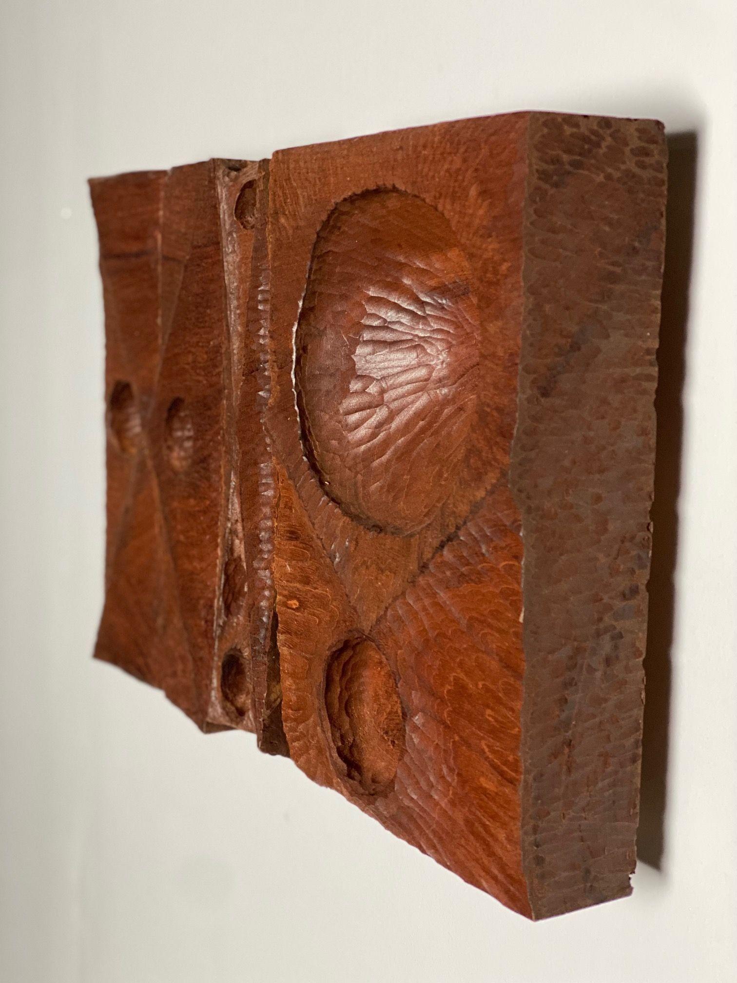 American Craftsman African Mahogany Chip Carved Sculpture by Michael Rozell, USA, 2021 For Sale