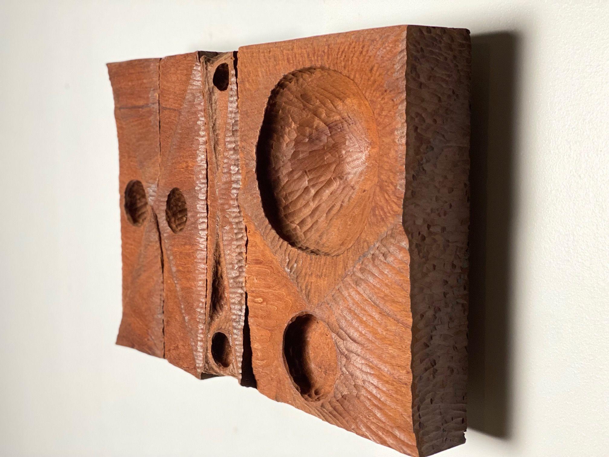 African Mahogany Chip Carved Sculpture by Michael Rozell, USA, 2021 For Sale 2
