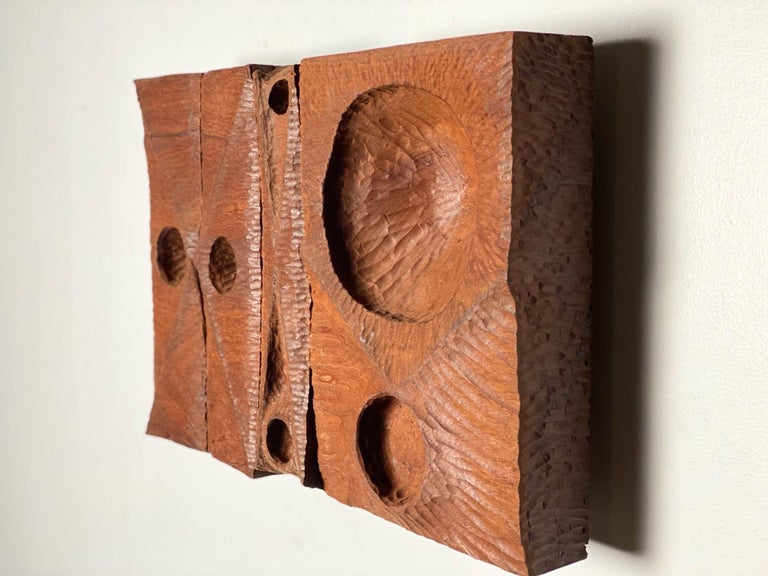African Mahogany Chip Carved Sculpture by Michael Rozell, USA, 2021 For ...