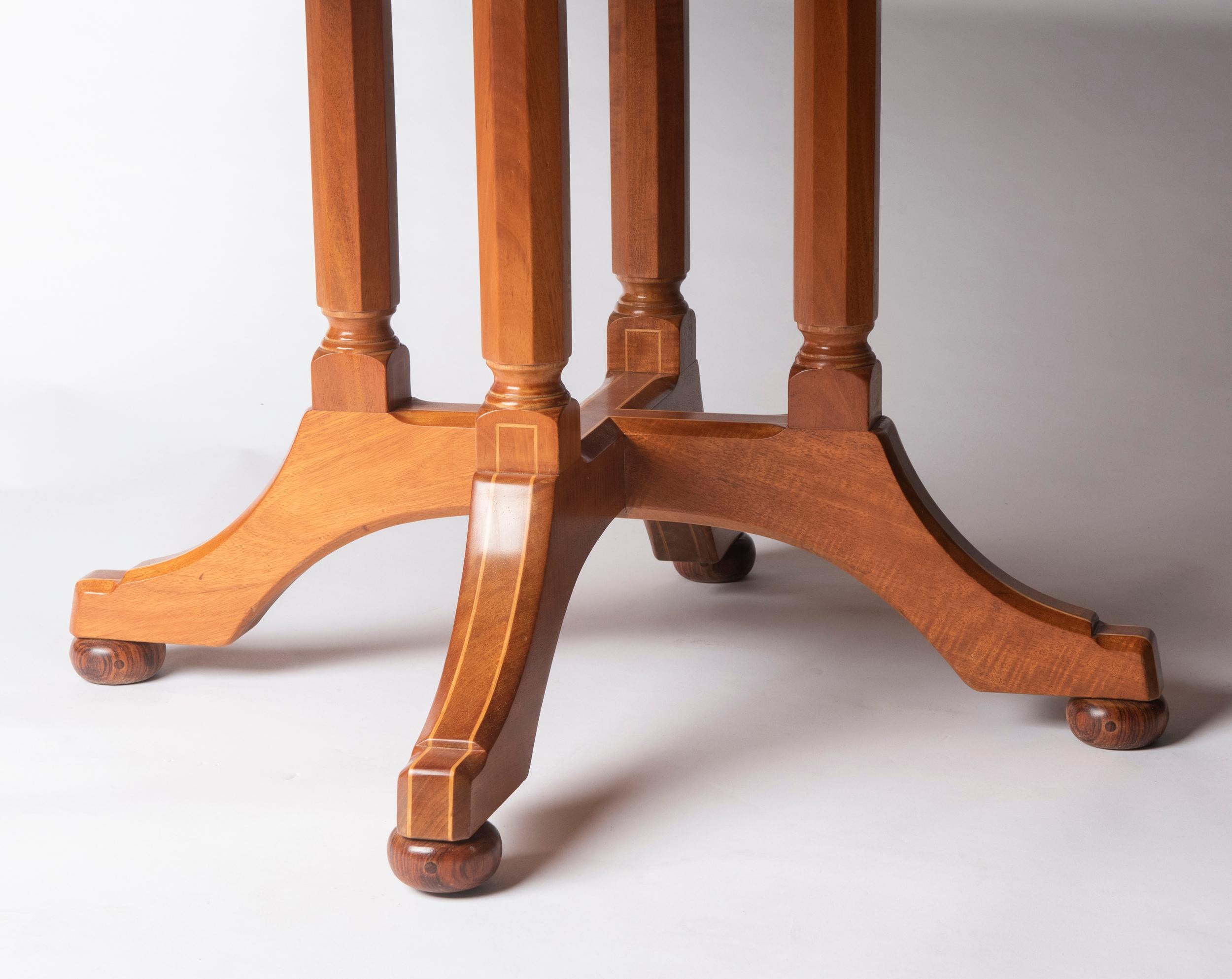 British African Mahogany Dining Table and chairs by Edward Barnsley, England, circa 1956 For Sale