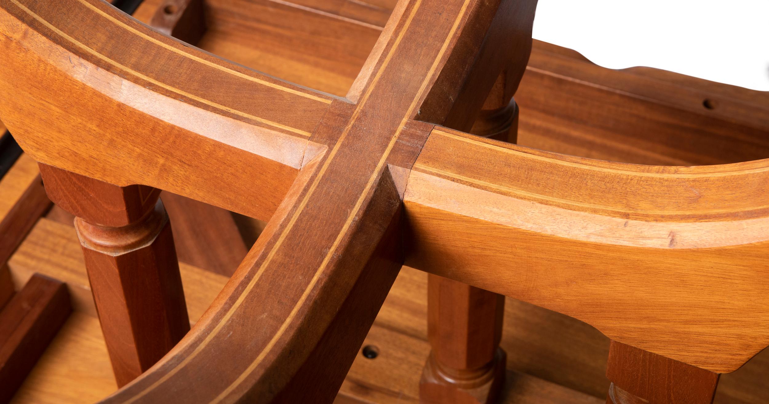 African Mahogany Dining Table and chairs by Edward Barnsley, England, circa 1956 In Good Condition For Sale In Macclesfield, Cheshire