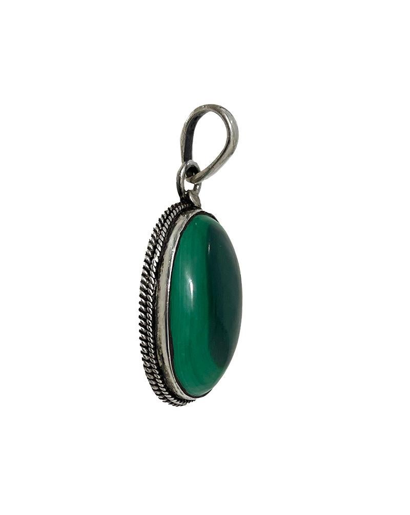 20th Century African Malachite set pendants and bracelet, 1970s For Sale