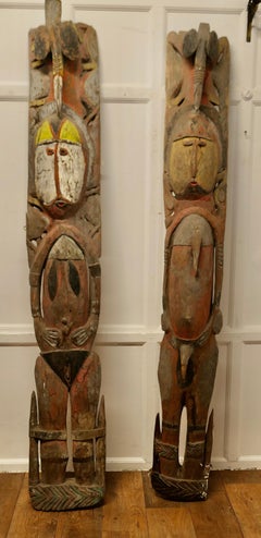 African Marriage Figures: 19th Century Carved Fruitwood Panels
