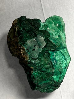 African massive stone malachite hand carved Ashtray natural green mineral copper