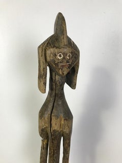 African Mumuye Carved Wood Iagalagana Tutelary Figure on Display Stand