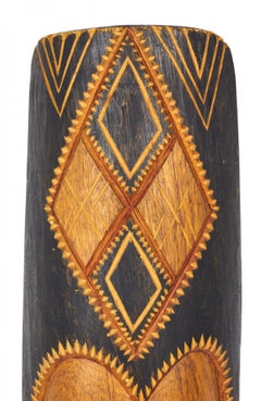 African Namibian Ovambo Carved Elongated Wooden Mask