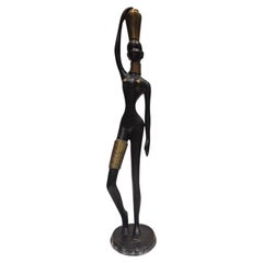 African Ndebele female figure sculpture in the Hagenauer style ca. 1960-1980