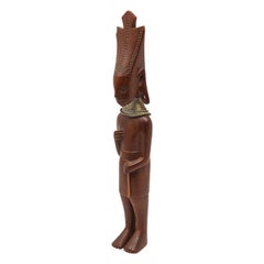 Art tribal africain Ndebele Sculpture sculptée à la main