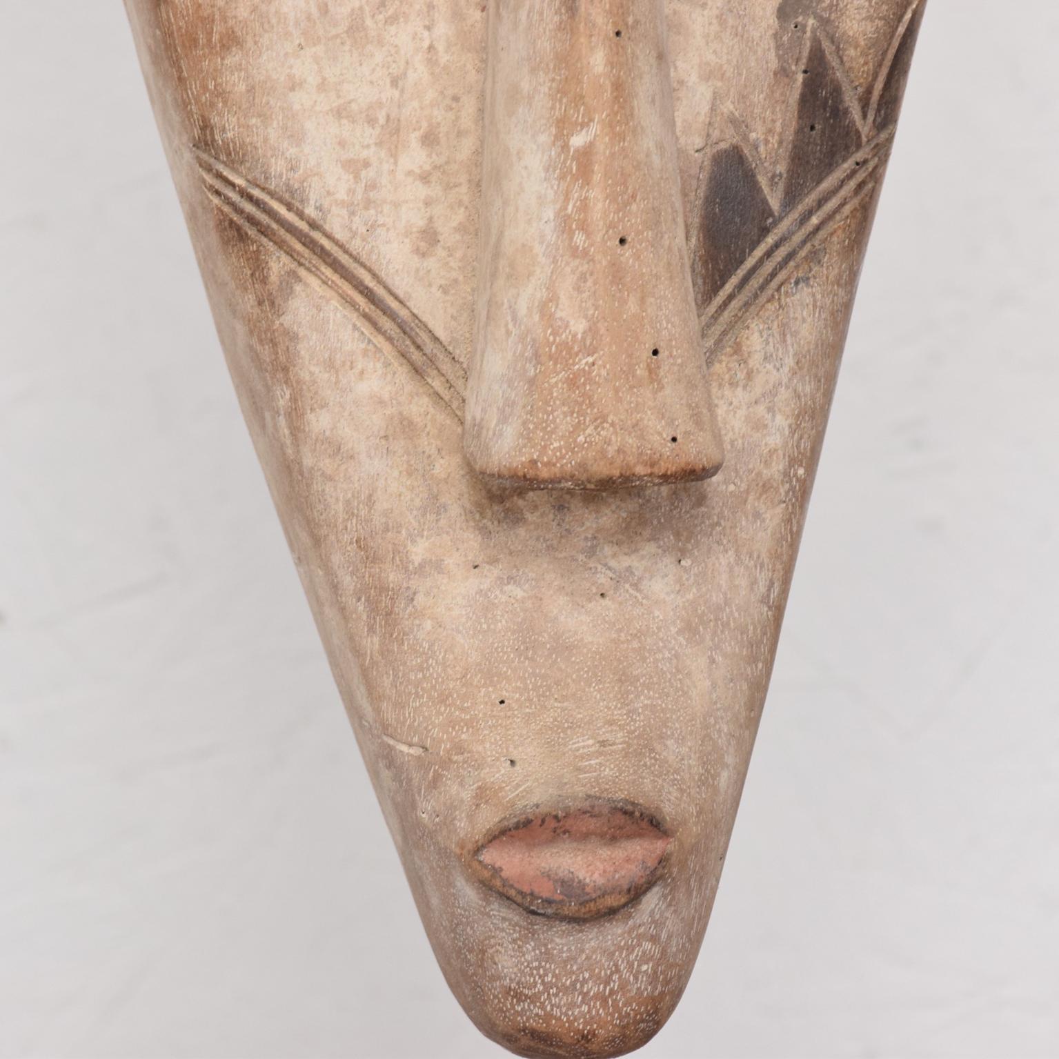 Equatorial Guinean African Ngil Society Wood Mask